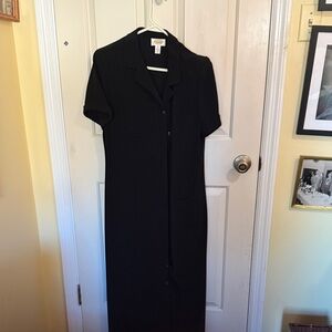 Talbots Classic Black Midi Dress